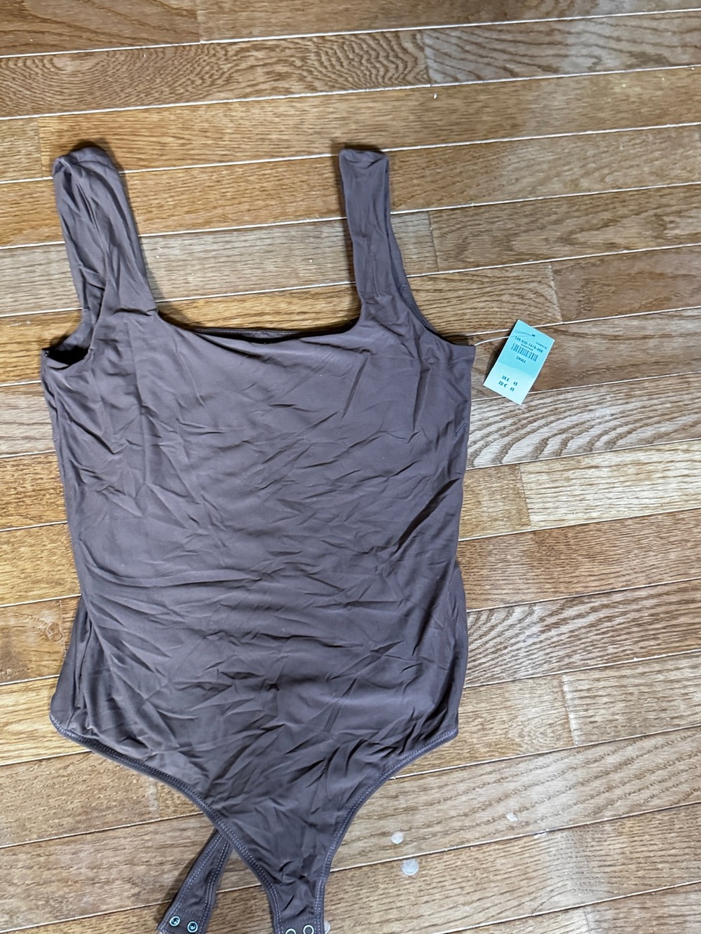 NWT: Abercrombie & Fitch Brown Scoop Neck Stretch Tank Bodysuit